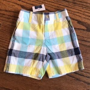 NWT 12-18m Janie and jack plaid shorts